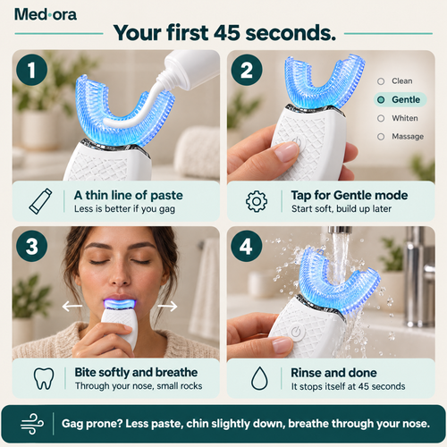 Medora Anti-Gag Ultrasonic U-Shaped Toothbrush