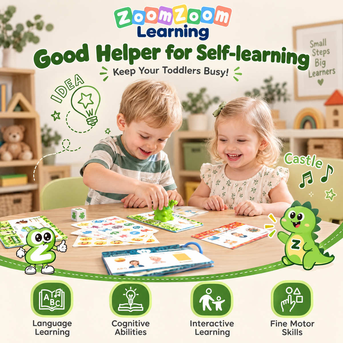 Dinosaur Talking Pen Phonics Cards